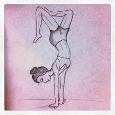 Yoga Handstand Zeichnungen Zeichnen Handstand