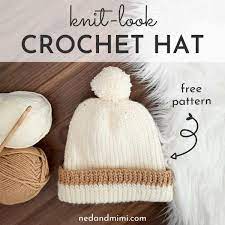 Maybe you would like to learn more about one of these? Knit Look Crochet Hat Free Pattern Ned Mimi