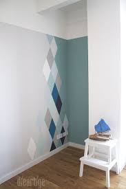 Dieartigeblog Wandgestaltung Rauten In Blau Und Grautonen Wandgestaltung Wohnen Wohnung