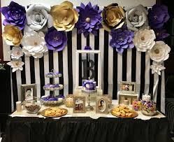 4.2 out of 5 stars. Dessert Table With Paper Flowers Backdrop For Purple Themed 60th Birthday 60th Birthday Decorations 60th Birthday Party Decorations 60th Birthday Ideas For Mom