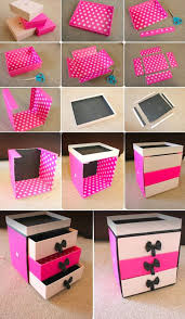 15 Diy Cardboard Crafts In Your Decor Home Design And Interior Diy Makeup Storage Diy Storage Boxes Crafts