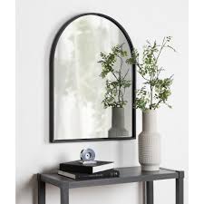 Kate And Laurel Valenti Arch Black Wall Mirror 214477 The Home Depot In 2020 Arch Mirror Black Wall Mirror Mirror Wall