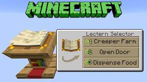 So now that we have our materials ready, it is time begin crafting. Minecraft 1 14 Activate Contraptions With A Lectern Book Youtube