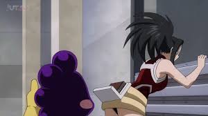 Until they move into the dorms momo despises minoru, but one night they get to talking over some tea and she finds that they share. Mineta Minoru And Yaoyorozu Momo Anime Hero My Hero Academia