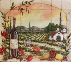 tuscan vineyard tile murals
