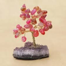 Agate Gemstone Tree Cute Leaves In 2020 Pink Agate Agate Gemstone Gemstones