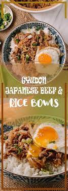 Gyudon Japanese Beef Rice Bowls Recipe Beef Rice Bowl Recipe Japanese Beef Rice Bowls Recipes