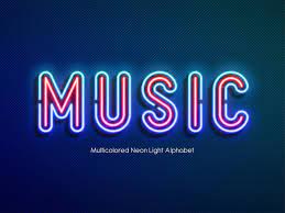 Realistic Neon Light Alphabet Light Font Neon Lighting Shop Window Design