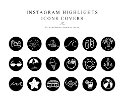Black And White Icons For Instagram Bio Instagram Story Highlights Covers Summer Vacation Icons Etsy In 2020 Story Highlights How To Draw Hands Instagram Highlight Icons