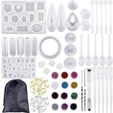 Need to do something creative? 98pcs Diy Silicone Resin Molds Pendant Jewelry Molds Crystal Craft Kit With A Black Storage Bag For Diy Jewelry Craft Making Walmart Com Walmart Com
