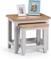 Julian Bowen Nest Of Tables Grey Oak Small Amazon Co Uk Kitchen Home In 2020 Grey Furniture Nesting Tables Furniture