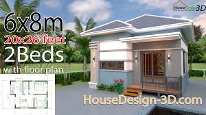 Maybe you would like to learn more about one of these? House Design 3d 6x8 Meter 20x26 Feet 2 Bedrooms Hip Roof House Design 3d