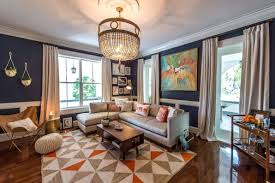 Interior Design By Tiffany Anich Of Southerly Abode Surya Rug Mol 5001 Surya Pouf Pouf 78 Photo Beautiful Living Rooms Living Room Decor Living Design