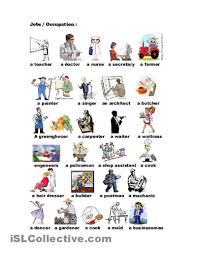 Professions List Of Professions Professions Esl Occupations Esl English As A Second Language Teaching English