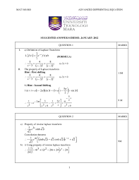 By storing or accessing uitm past year question answer scheme books on your computer, your have found the answers. Pdf Suggested Answer Scheme Mat 565 480 Advanced Differential Equation January 2012 Fakhrur Razi Academia Edu