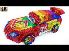 diy كيف تصنع برق بنزين من الكرات المغناطيسية asmr youtube toy car toys