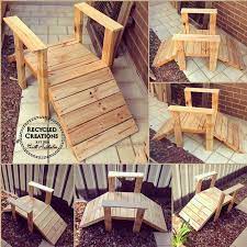 Pallet Garden Bridge Recycled Creations South Australia Garden Bridge Pallet Garden Backyard Play