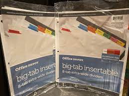 Here's how to make your own super. Office Depot Big Tab Insertable 8tab Extra Wide Dividers For Sale Online Ebay