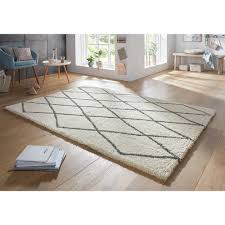 Einer sehr hellen einrichtung geben. Design Hochflor Teppich Truth Creme Grau Teppich Boss