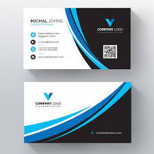 4over4 offers 200 absolutely free business cards, however, there's a caveat. Download Blue Wavy Vector Business Card Template For Free Business Cards Vector Templates Free Business Card Templates Business Card Template Psd