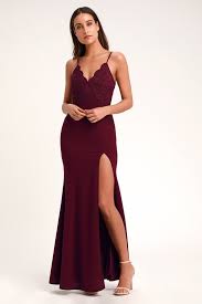 Leandra Burgundy Lace Maxi Dress In 2020 Burgundy Maxi Dress Lace Maxi Dress Burgundy Formal Dress