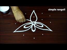 Simple Muggulu Patterns With 5x3 Dots Creative Heart Kolam Designs Easy Modern Rangoli Designs Simple Rangoli Rangoli Designs Rangoli Designs With Dots