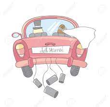 Dessin Voiture Maries Voyage Recherche Google Just Married Car Just Married Wedding Cards