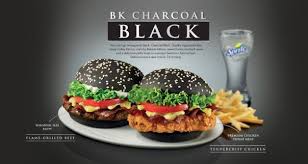 The Bk Charcoal Burger Japan Black Burger Charcoal Burger Burger