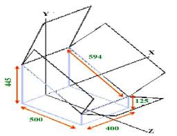 Schematic Diagram Showing The Size Of Box Solar Cooker