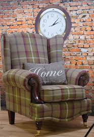 Queen Anne Wing Back Cottage Fireside Chair In Porter And Cottage Chairs Fireside Chairs Tartan Furniture