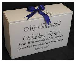 Luxury Personalised Wedding Dress Travel Box For Weddings Abroad Wedding Dress Storage Wedding Abroad Wedding
