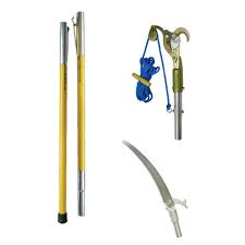 Jameson 1 25 In Bypass Pruner With 13 In Pruning Saw And 2 Fiberglass Poles Fg 6pkg 1 13 In