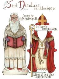 Lekker Vintage Deze Sinterklaas Aankleedpop Sint Nicolaas Met Tabberd Mantel Mijter Boek Werkblad Vintage Paper Dolls Paper Dolls St Nicholas Day
