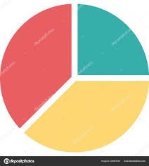 Pie Chart Color Vector Isolated Illustration Stock Vector