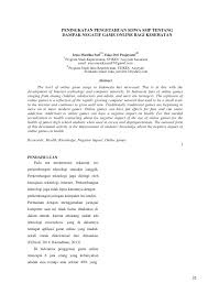 Semua abstrak skripsi ini untuk mahasiswa, tapi juga bisa digunakan untuk pelajar lainnya. Pdf Peningkatan Pengetahuan Siswa Smp Tentang Dampak Negatif Game Online Bagi Kesehatan