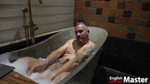 JOI from chubby uncut uncle as you watch him stroking his dick in bathtub  PREVIEW