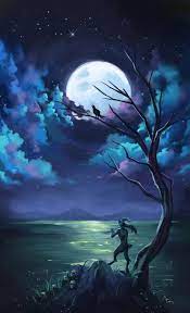 Get your mood right, uh. Artstation Moonlight Mariana Livraes El Arte De La Artesania Pinturas Fondo De Pantalla De Android