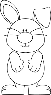 Black And White Bunny With One Ear Up Clip Art Black And White Bunny With One Ear Up Image Bunny Coloring Pages Easter Coloring Pages Easter Embroidery