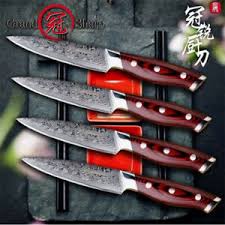 Enjoy the convenience of precise cutting or slicing when creating delicious meals with the global zeitaku 7 piece knife block set. 4 Pcs Steak Knife Sets Damascus Vg10 Japanese Stainless Steel Kitchen Knife Set 791258090621 Ebay