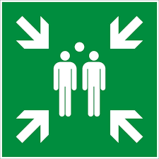 Panneau Point De Rassemblement Rigide 480x480mm 4301044 Signaletique Interieure Panneau Securite Incendie
