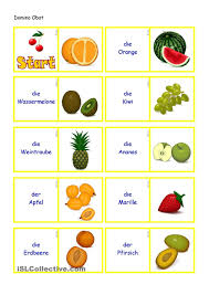 Man muss die karten paarweise aufdecken. Domino Obst Spiele Fur Die Schule Deutsch Lernen Lernen