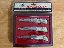 Winchester 2007 limited edition 3 piece knife set wooden box fishing hunting. 2008 Limited Edition Winchester Wildlife Series Minted 3 Piece Knife Set For Sale Online Ebay