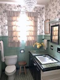 Black And White Bathroom Window Curtains Can You Use A Window Curtain As A Shower Curtain The Decorologist Black Tile Bathrooms Bathroom Window Curtains Bathroom Window Treatments