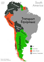 Tarile de langa pacific (mexic, chile, columbia si peru) sunt adeptele comertului liber in 2015, este putin probabil ca activitatea din america de sud sa aiba o crestere similara cu cea din perioada anterioara, din cauza preturilor internationale mici ale marfurilor. Care Sunt Produsele Principale Exportate De Fiecare Tara
