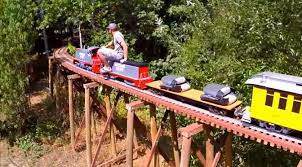 So if you are inspired to build a garden railroad, why not make it a ride on backyard railroad for your children, grandchildren or yourself. Scale Train Moving On Backyard Railway Trestle Is Simply Mesmerizing Shouts