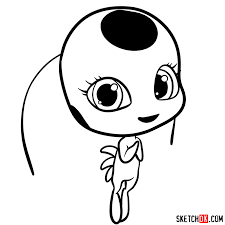 How to draw nooroo kwami from miraculous ladybug step by step, learn drawing by this tutorial for kids and adults. How To Draw Tikki Kwami From Miraculous Ladybug Printable Step By Step Drawing Sheet Cute766