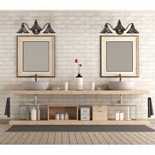 Kira Home Welton 25 5 Modern Industrial 3 Light Vanity Bathroom Light Brushed Farmhouse Style Lighting Light Fixtures Bathroom Vanity Rustic Vanity Lights