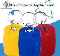 5pcs 125Khz 13.56Mhz TK4100 ID & FM1108 IC Dual Chip RFID NFC Keytag Key Fob