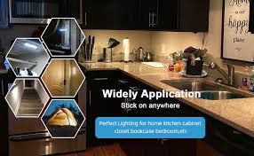 Amazon Com Remote Control Under Cabinet Lighting Wireless 6 Pack 20 Led Dimmable Closet Lights Rechargeable Under Counter Light Stick On Touch Night Light Strip Bar For Kitchen Stairway Bedroom 3 Colors Home Improvement