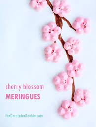 How To Make Cherry Blossom Meringues For A Spring Dessert Recipe Spring Desserts Spring Cookies Cherry Blossom